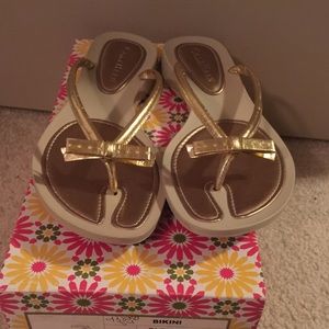 Cole Haan gold metallic sandal